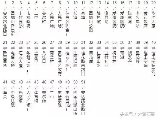 黄石公交去阳新沿途站点,黄石阳新公交车