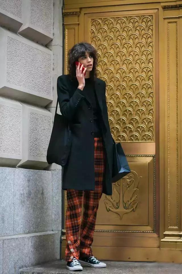 格纹怎么穿显瘦,韩式格纹怎么穿