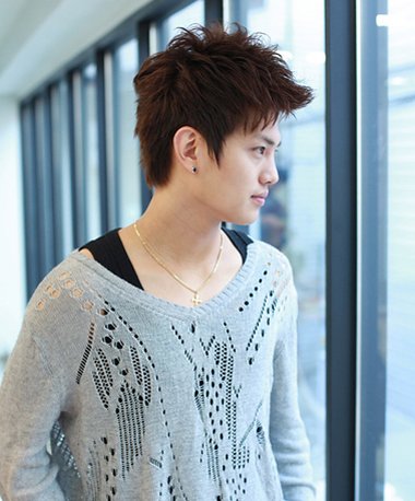 最流行学生男生的发型图片,发型男生碎发锅盖头