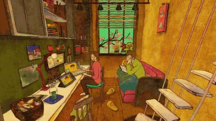 loveis韩国插画师,loveis爱小时光插画