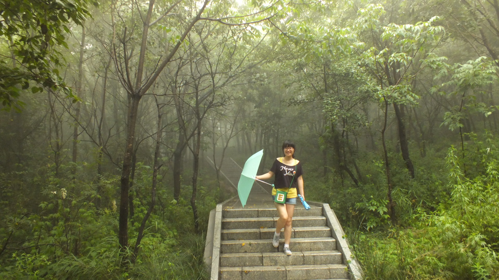 雨中的长白山美景描写,雨中天池