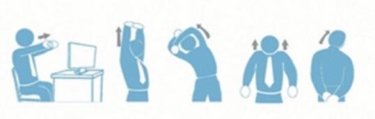 肩膀脖子和腰部僵硬怎么办,手段僵硬粘连康复锻炼图