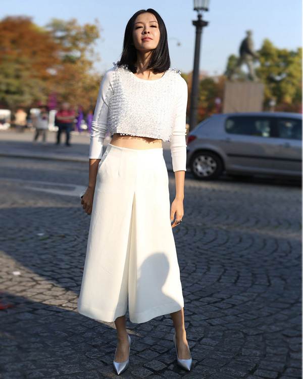 阔腿裤裙裤夏季搭配,时尚阔腿裤裙裤搭配