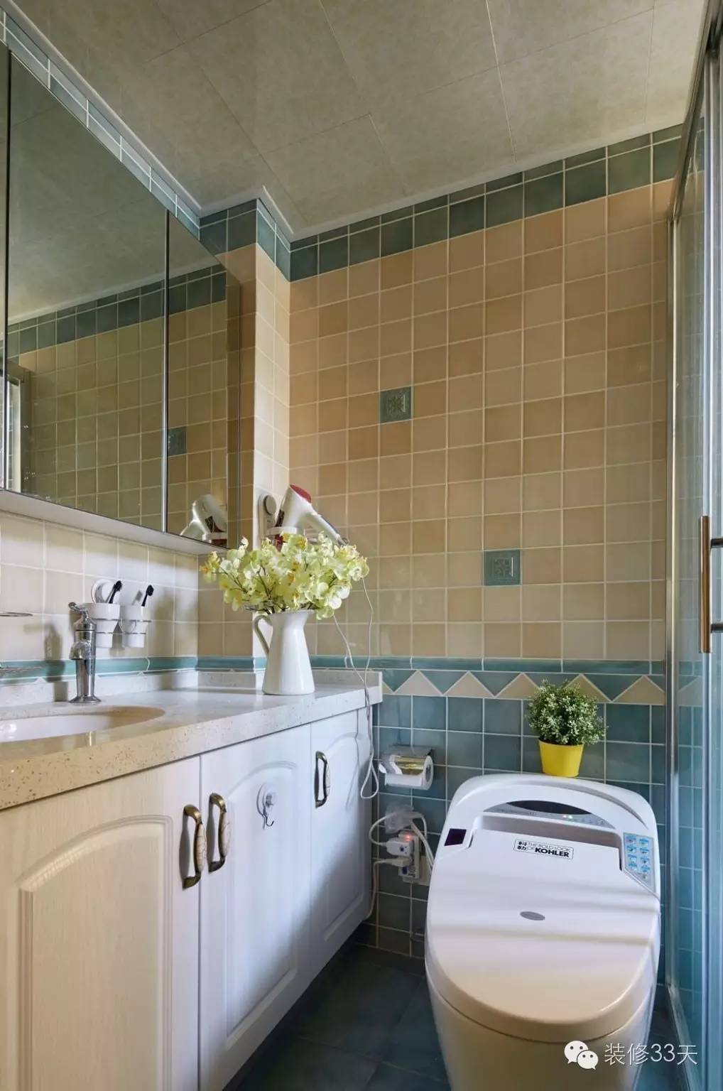 地中海风格装修77平小两房,90平米两室一厅简约地中海风格