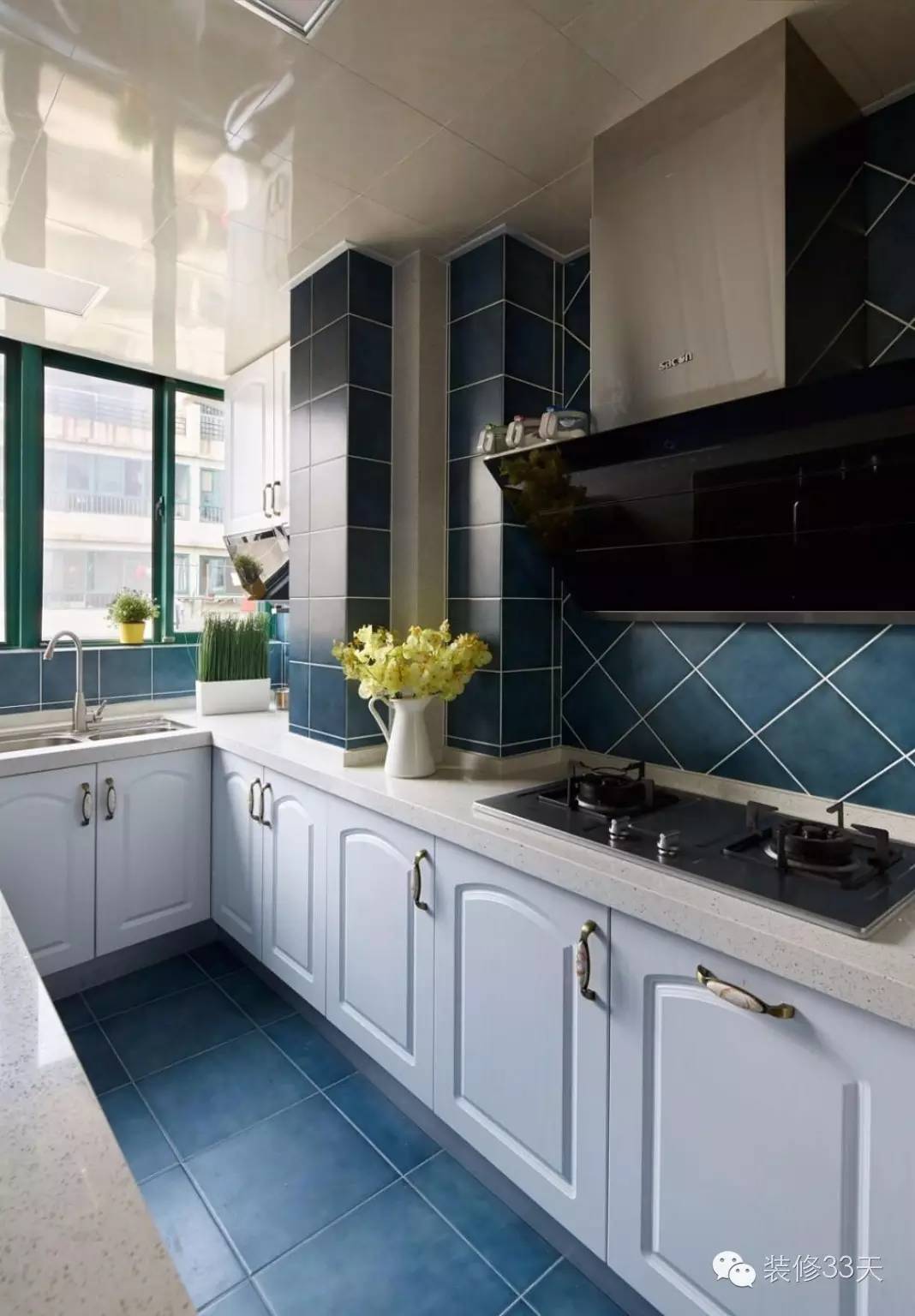 地中海风格装修77平小两房,90平米两室一厅简约地中海风格