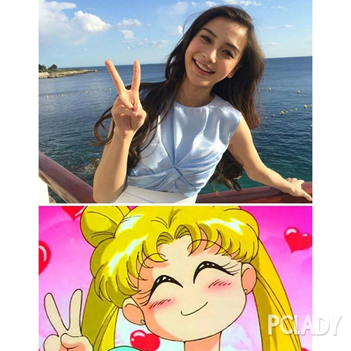 angelababy模仿美少女战士图 (angelababy为小女孩画美少女战士)