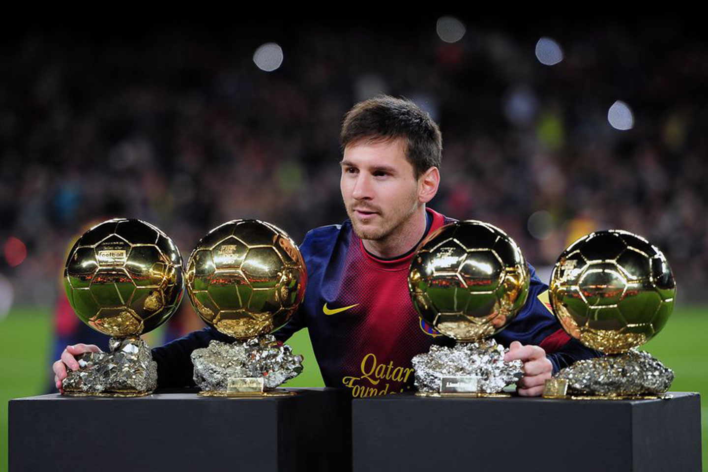 恭喜梅西获得第八座金球奖图片,梅西获得第五座金球奖