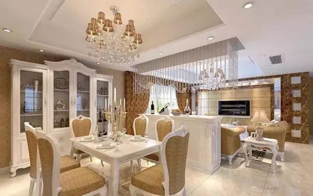 餐厅客厅垭口隔断柜造型效果图,客餐厅一体隔断柜怎么做好看