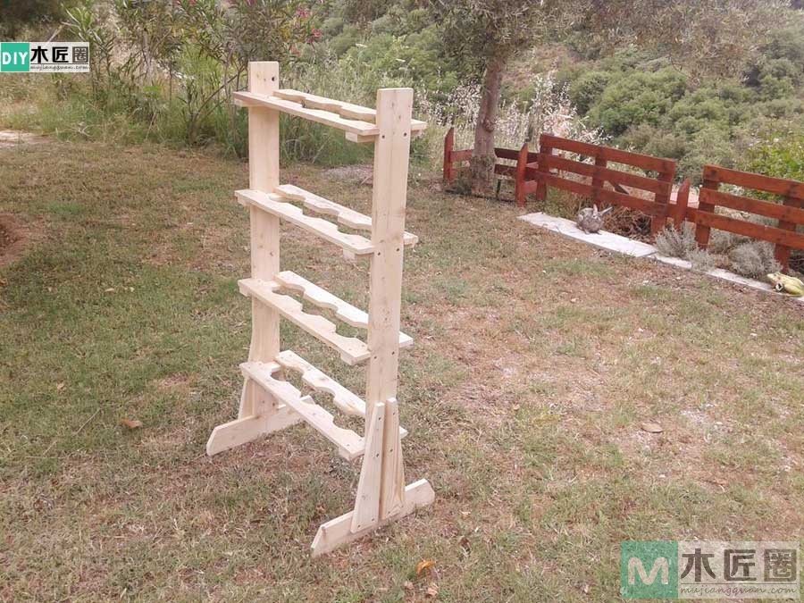 自制木头室内花架最简单的方法,阳台养花怎么做花架子图片