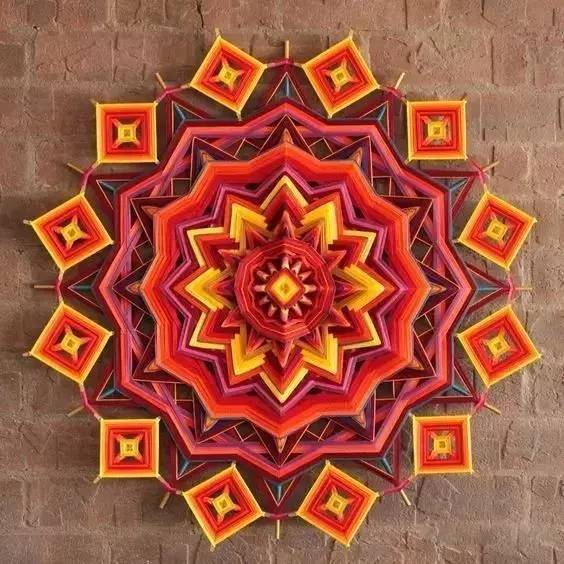 用毛线和竹棍编十字架,木棍编织方法图解