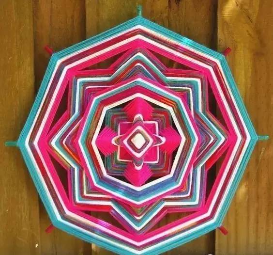 用毛线和竹棍编十字架,木棍编织方法图解