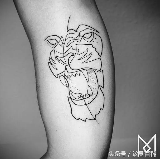 简单的纹身线条教程,简单线条纹身
