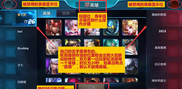 王者排位为什么不能ban英雄,王者荣耀只有六个英雄被ban