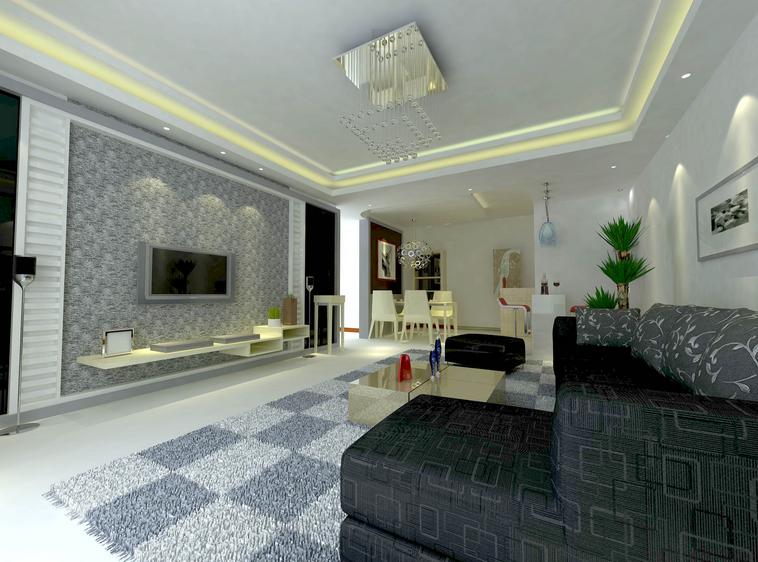 客厅中央空调吊顶造型设计效果图,最简单的吊顶设计图片