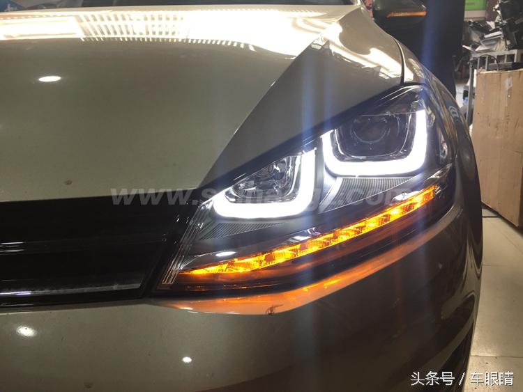 大众高尔夫7升级rline大灯,大众高尔夫7升级大屏