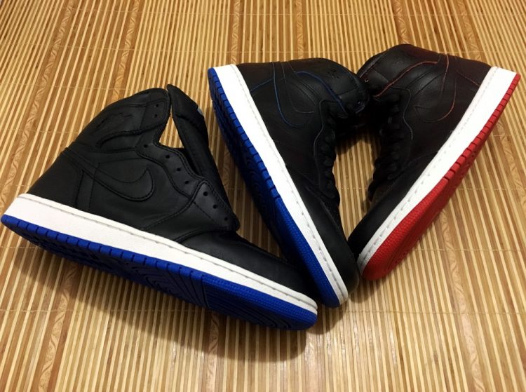 aj1禁穿黑红樱木,aj1倒钩藤原浩低帮真假