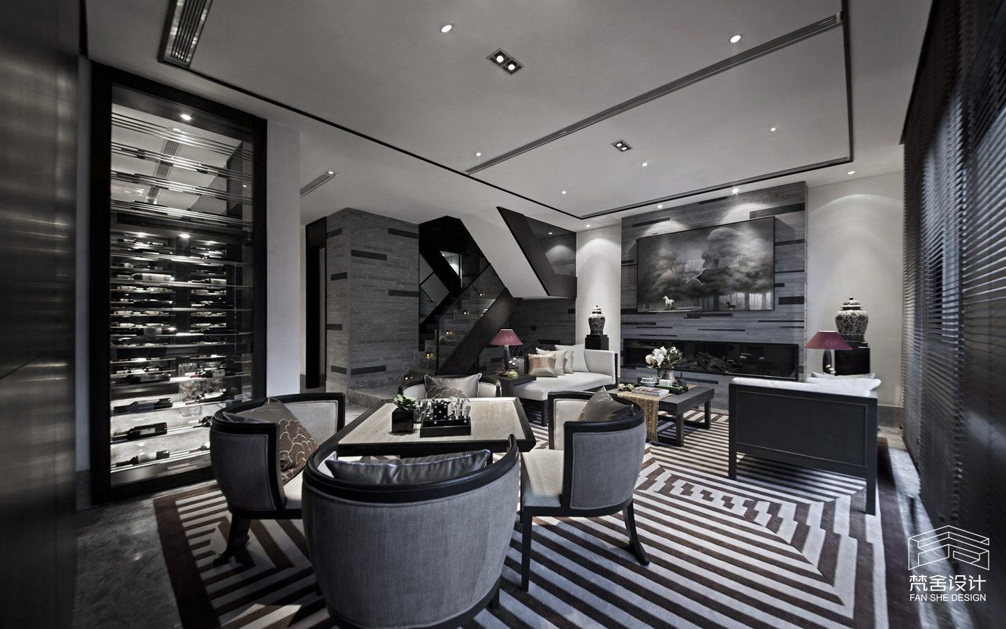 350平复式装修风格,350平方样板间