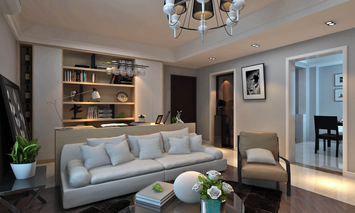 上海实创装饰打造97平浦东星河湾时尚现代年轻一族