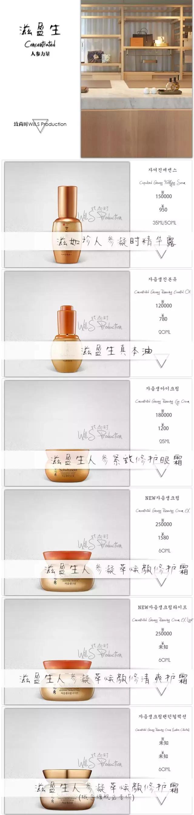 2016雪花秀香港价格,雪花秀滋阴系列韩国代购多少钱