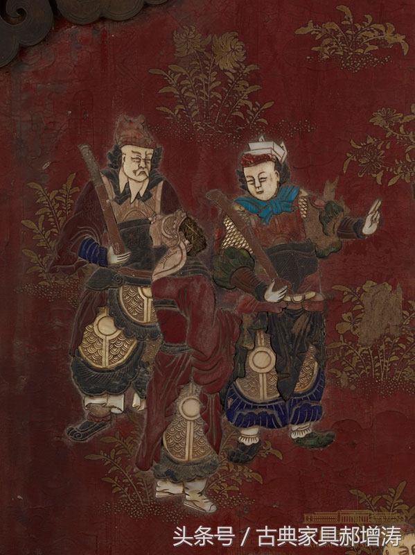 中国漆器描金柜之国博大美木艺的万历朱漆百宝嵌大柜