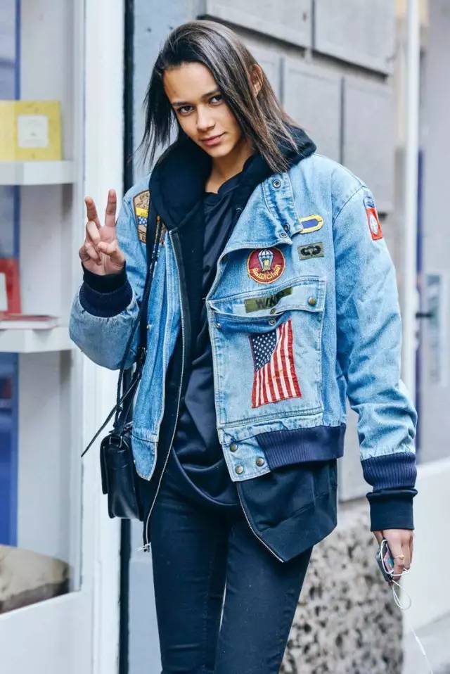 比较潮流好看的牛仔外套,牛仔外套时髦