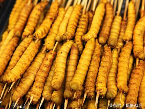 越南恶心的虫子大餐,广东人常吃的虫子