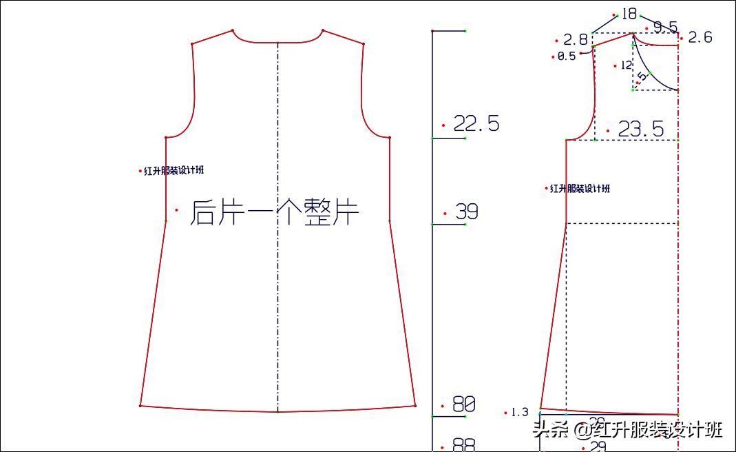 长袖针织连衣裙扭结裁剪纸样大全,圆领连衣裙的裁剪视频教程