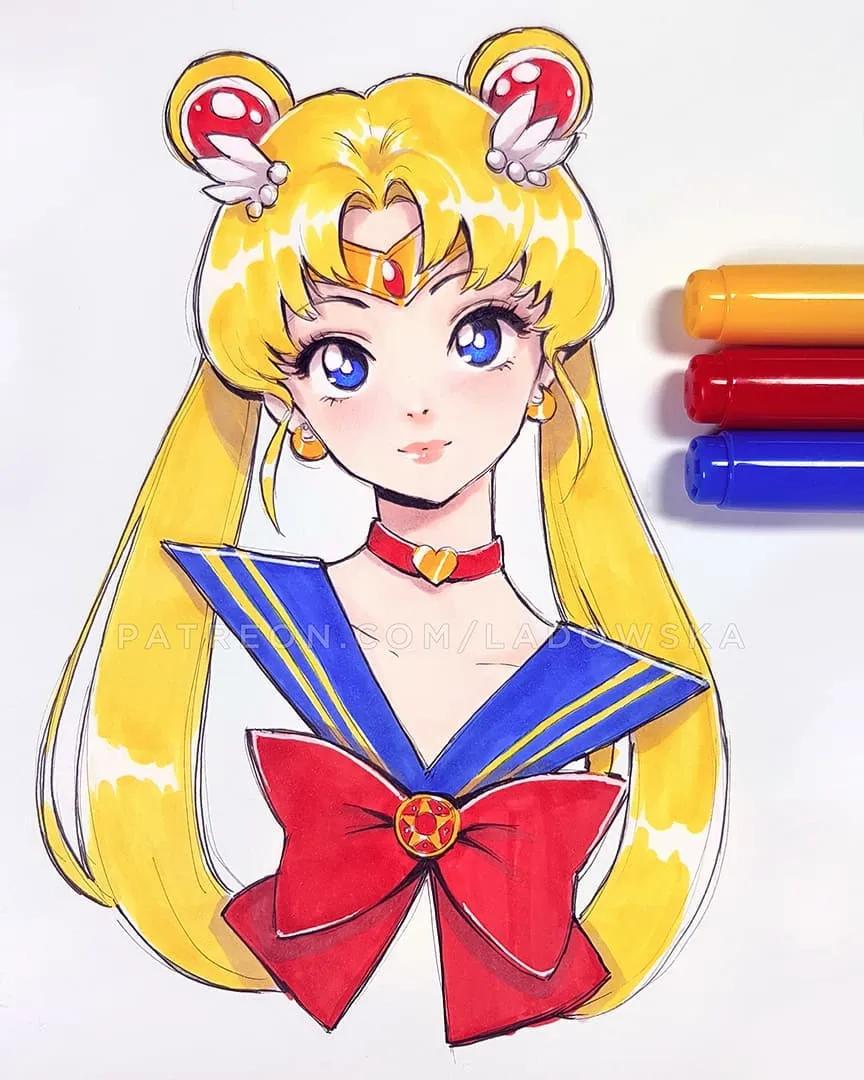 软萌可爱的动漫美少女怎么画,画可爱的动漫美少女特别简单