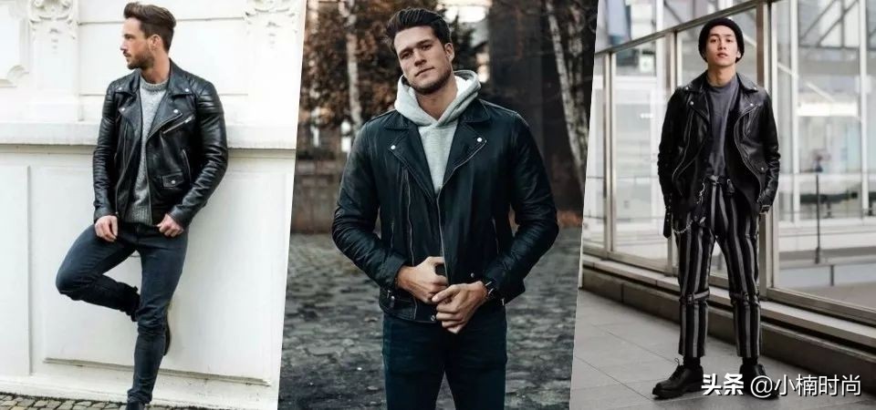 型男穿皮衣怎么搭配西裤,潮男型男必备新款大码皮衣