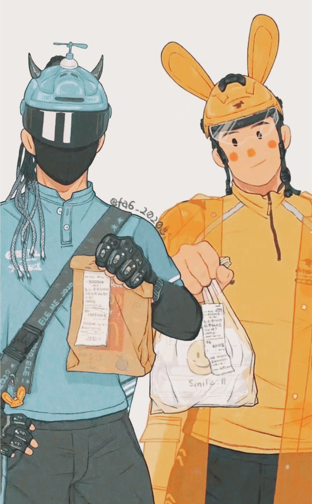 当外卖团玩起了COS，暗黑系铁血战士和蠢萌系​月野兔，看的饿了