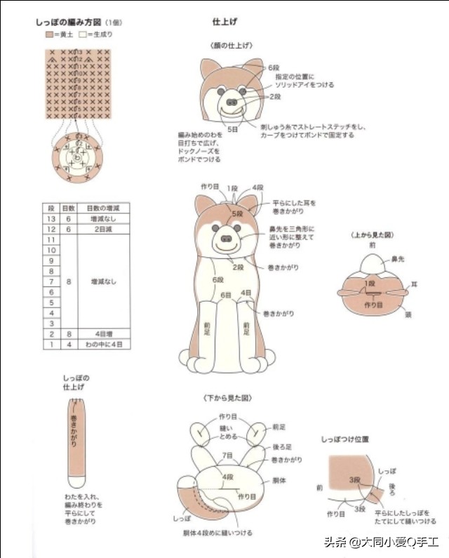 钩针迷你动物玩偶教程～可放在掌心里的小玩意