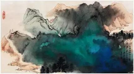 国画山水的上色,国画重彩山水上色技法