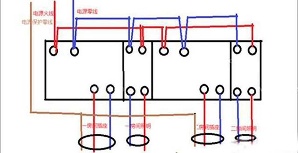 电工实操接线图一灯三控,电工知识一灯双控三控四控