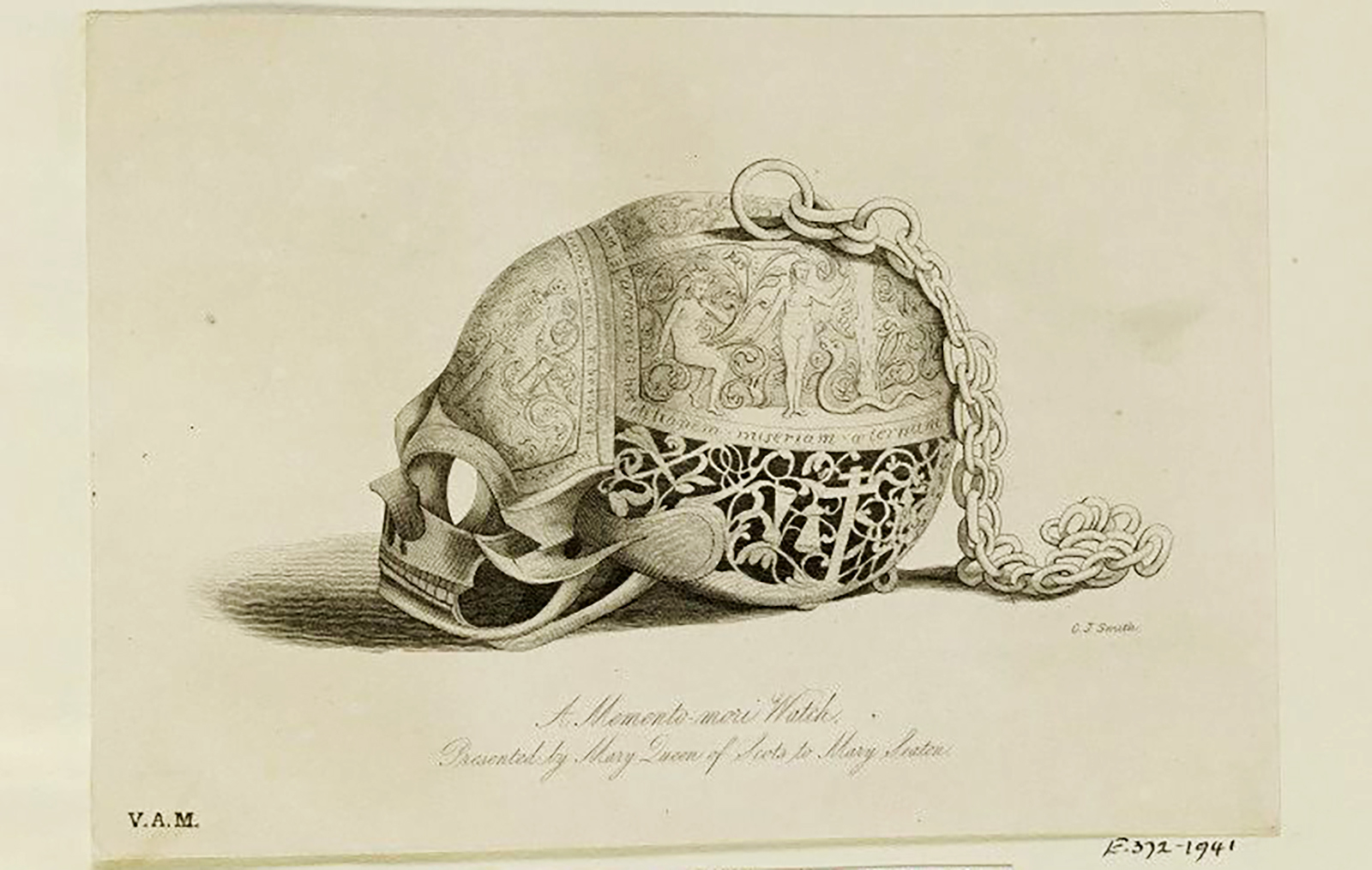 纪念品森-头骨手表的生动的生活