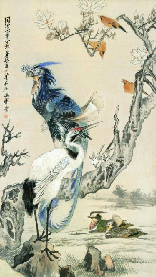 王礼写意花鸟画,陈洪绶人物师承