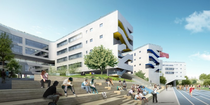 北京四中房山校区外景,北京四中房山校区内部实景图