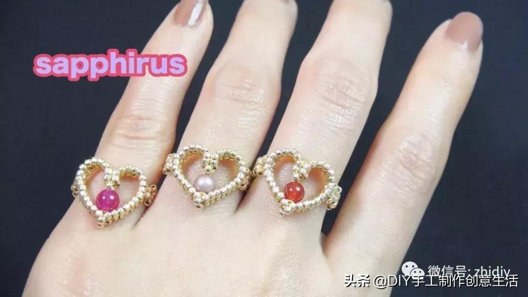 简单手工串珠戒指和发箍,戒指手工diy串珠慢视频