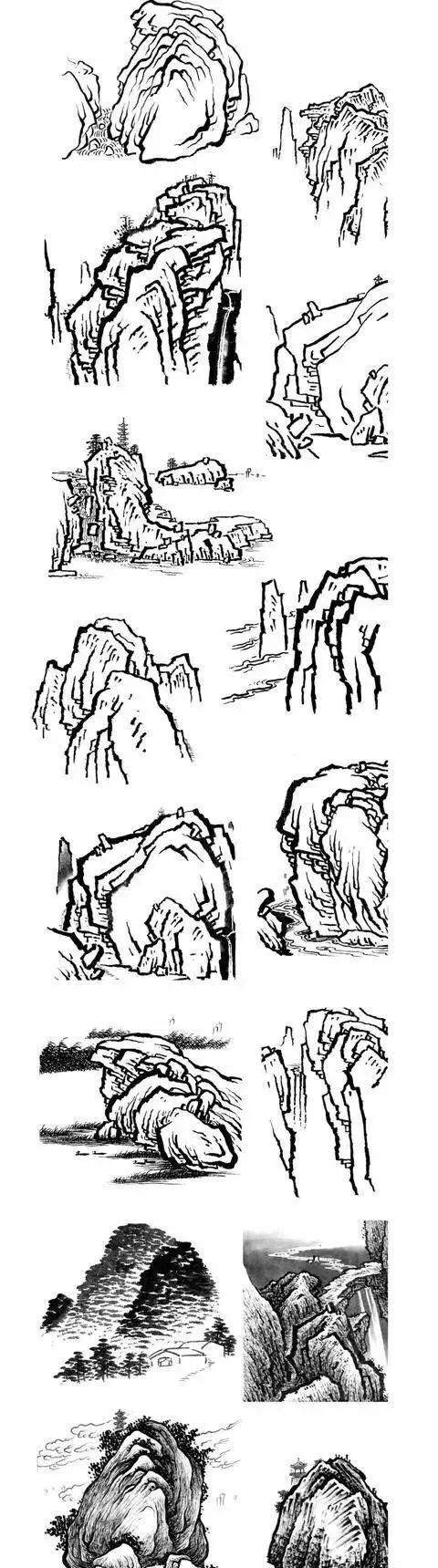 有了这份画山水画超完整的资料，再也不用担心不会画了，赶紧收藏