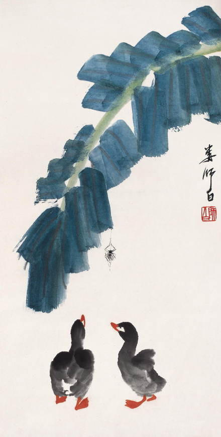 娄师白小鸭子画法,娄师白小鸭子