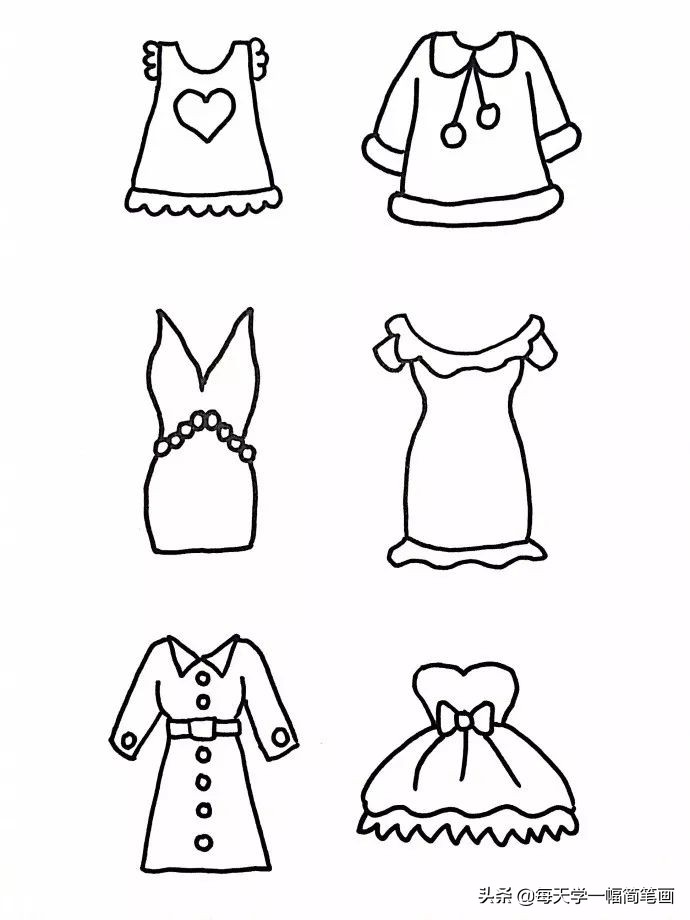 简笔画服饰简单画法,简笔画每天学一幅