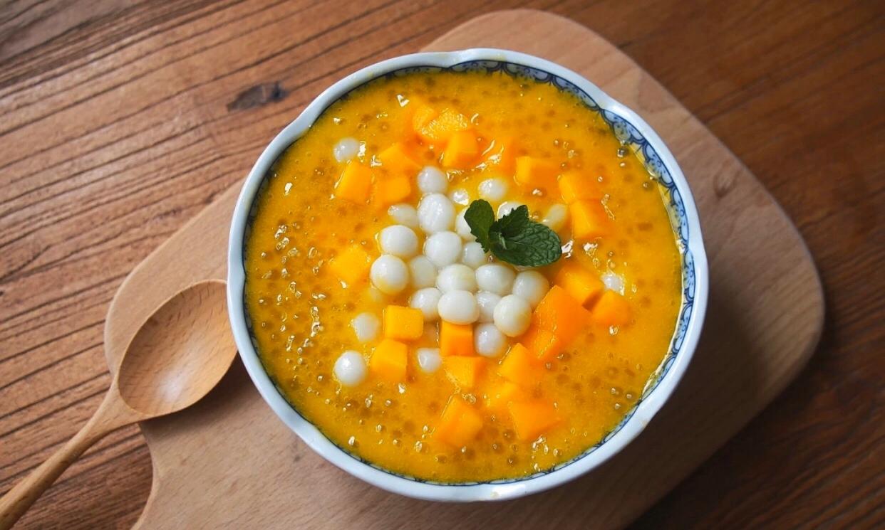 甜品店多芒小丸子的做法,香港芒果丸子怎么做好吃