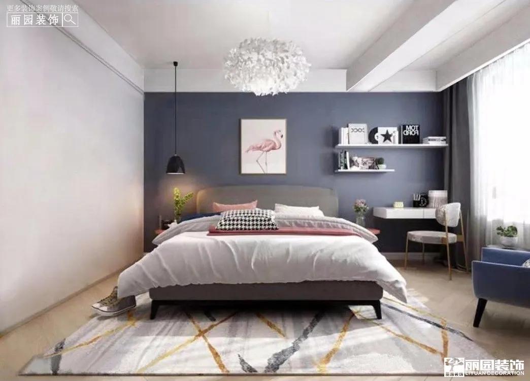 丽园作品丨锦华城200㎡雅居客厅变书房融入古韵书香