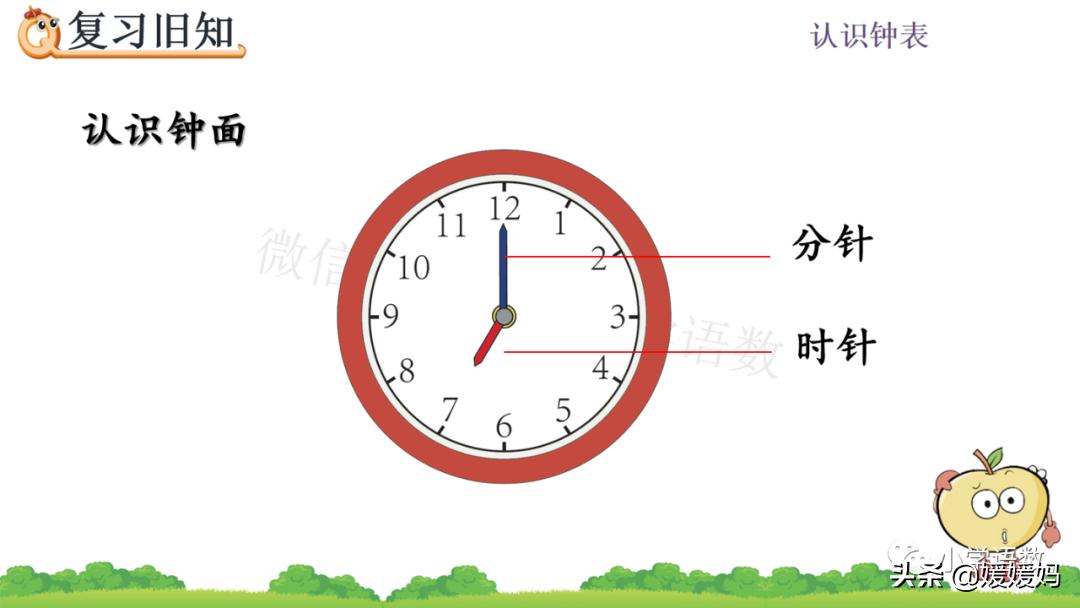 部编版一年级数学上册7认识钟表,一年级下册数学青岛版认识钟表