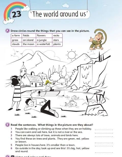 剑桥funformover,剑桥少儿一二三级教材第一单元
