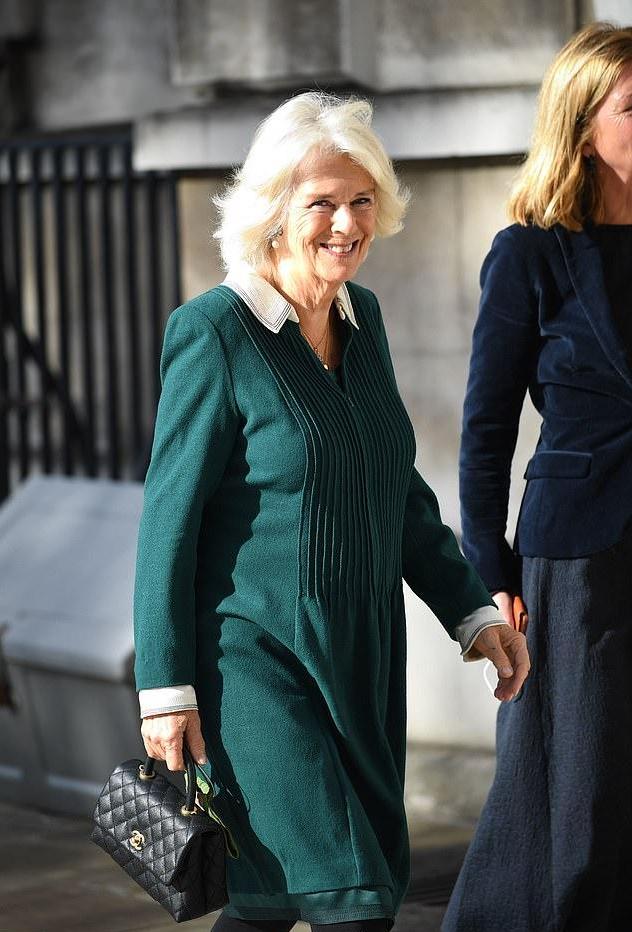 卡米拉“全副武装”做公益！巴宝莉风衣却皱巴巴，派头比凯特都足