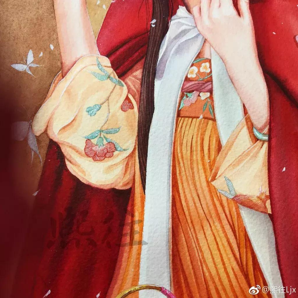 古风绘画线描,100张绝美古风女线描手绘