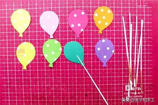 幼儿园气球手工贴画,创意手工气球印画