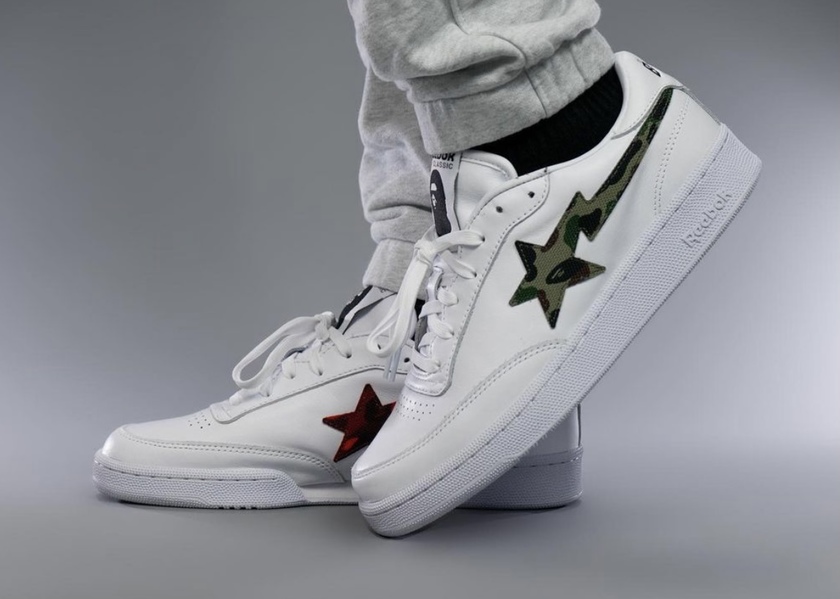BapexReebokClubC上脚美照释出