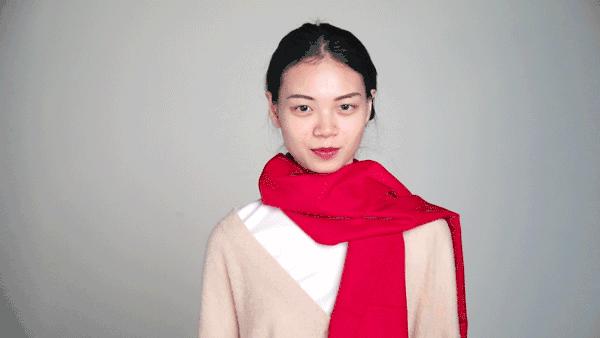 采紫禁红霞做围巾，轻暖丝滑，让你红运整年