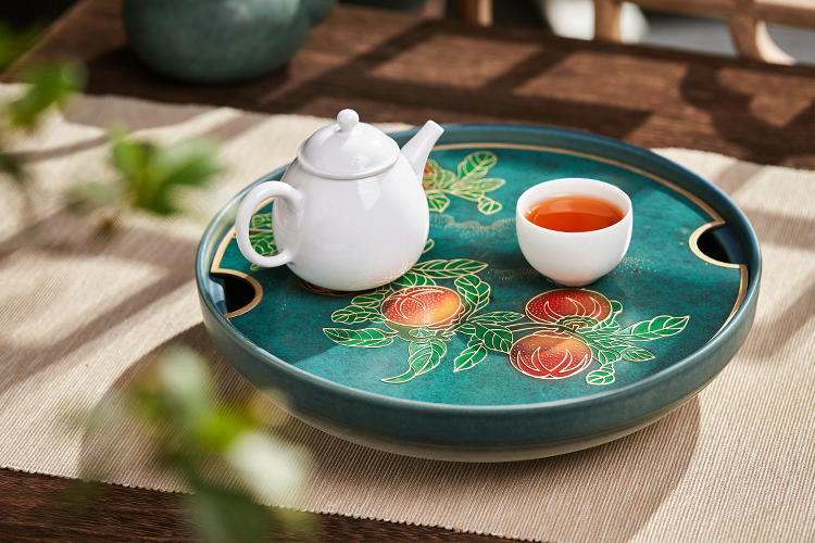 百年朱府铜艺图片大全,百年铜艺茶盘效果图